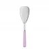 White Stripe Pink Rice Serving Spoon 10"