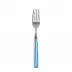 White Stripe Light Blue Cake Fork 6.5"