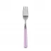 White Stripe Pink Cake Fork 6.5"