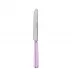 White Stripe Pink Breakfast Knife 6.75"