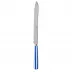 White Stripe Lapis Blue Bread Knife 11"