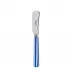 White Stripe Lapis Blue Butter Spreader 5.5"