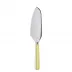 White Stripe Yellow Pie Server 10"