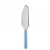 White Stripe Light Blue Pie Server 10"