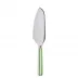 White Stripe Garden Green Pie Server 10"