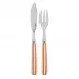 White Stripe Orange Fish Set 8.25" (Knife, Fork)