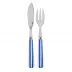 White Stripe Lapis Blue Fish Set 8.25" (Knife, Fork)