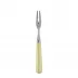 White Stripe Yellow Cocktail Fork 5.75"