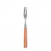 White Stripe Orange Cocktail Fork 5.75"