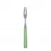 White Stripe Garden Green Cocktail Fork 5.75"