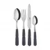 Gustave Grey 4-Pc Setting (Dinner Knife, Dinner Fork, Soup Spoon, Teaspoon)