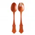 Honorine Orange Salad Serving Set 10" (Fork, Spoon)