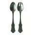 Honorine Dark Green Salad Serving Set 10" (Serving Fork, Serving Spoon)