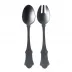 Honorine Dark Grey Salad Serving Set 10" (Fork, Spoon)