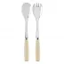 Djembe Ivory 2-Pc Salad Serving Set 10.25" (Fork, Spoon)