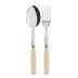 Djembe Ivory 2-Pc Serving Set 10.25" (Fork, Spoon)