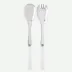 Duo White Salad Plate Cutlery Set