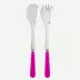Duo Pink Salad Plate Cutlery Set