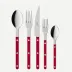 Bistrot Pearly Red 5 Pieces Cutlery Set