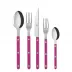 Bistrot Shiny Rasperry 5-Pc Setting (Dinner Knife, Dinner Fork, Soup Spoon, Salad Fork, Teaspoon)