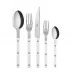 Bistrot Shiny White 5-Pc Setting (Dinner Knife, Dinner Fork, Soup Spoon, Salad Fork, Teaspoon)