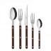 Bistrot Shiny Chocolate 5-Pc Setting (Dinner Knife, Dinner Fork, Soup Spoon, Salad Fork, Teaspoon)