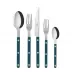 Bistrot Shiny Solid AquamarineBistrot Shiny Aquamarine 5-Pc Setting (Dinner Knife, Dinner Fork, Soup Spoon, Salad Fork, Teaspoon)