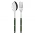 Bistrot Shiny Green 2-Pc Serving Set 10.25" (Fork, Spoon)