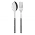 Bistrot Shiny Grey 2-Pc Serving Set 10.25" (Fork, Spoon)