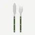 Bistrot Solid Green Fish Set 8"1/4