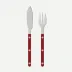 Bistrot Solid Burgundy Fish Set 8"1/4