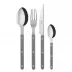 Bistrot Shiny Grey 4-Pc Setting (Dinner Knife, Dinner Fork, Soup Spoon, Teaspoon)