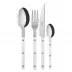 Bistrot Shiny White 4-Pc Setting (Dinner Knife, Dinner Fork, Soup Spoon, Teaspoon)