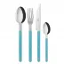 Bistrot Shiny Turquoise 4-Pc Setting (Dinner Knife, Dinner Fork, Soup Spoon, Teaspoon)