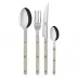 Bistrot Shiny Light Khaki 4-Pc Setting (Dinner Knife, Dinner Fork, Soup Spoon, Teaspoon)