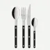 Bistrot Solid Black 48 Pieces Cutlery Set 9"1/4
