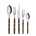 Bistrot Shiny Faux Tortoise 5-Pc Setting (Dinner Knife, Dinner Fork, Soup Spoon, Salad Fork, Teaspoon)