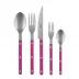 Bistrot Vintage Rasperry 5-Pc Setting (Dinner Knife, Dinner Fork, Soup Spoon, Salad Fork, Teaspoon)