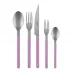 Bistrot Vintage Pink 5-Pc Setting (Dinner Knife, Dinner Fork, Soup Spoon, Salad Fork, Teaspoon)