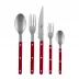 Bistrot Vintage Burgundy 5-Pc Setting (Dinner Knife, Dinner Fork, Soup Spoon, Salad Fork, Teaspoon)