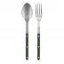 Bistrot Vintage Green 2-Pc Serving Set 10.25" (Fork, Spoon)