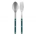 Bistrot Vintage Aquamarine 2-Pc Serving Set 10.25" (Fork, Spoon)