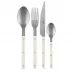 Bistrot Vintage Ivory 4-Pc Setting (Dinner Knife, Dinner Fork, Soup Spoon, Teaspoon)