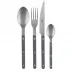 Bistrot Vintage Dark Grey 4-Pc Setting (Dinner Knife, Dinner Fork, Soup Spoon, Teaspoon)