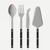 Bistrot Vintage Black Set Of 4 Serving Pieces (Serving Spoon, Serving Fork, Cheese Knife Large, Tart Slicer)