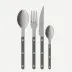Bistrot Vintage Dark Grey 48 Pieces Cutlery Set 9.25"