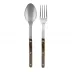 Bistrot Vintage Buffalo 2-Pc Serving Set 10.25" (Fork, Spoon) Faux Buffalo