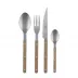 Bistrot Vintage Teak 4-Pc Setting (Dinner Knife, Dinner Fork, Soup Spoon, Teaspoon)