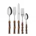 Panda Dark Bamboo 5-Pc Setting (Dinner Knife, Dinner Fork, Soup Spoon, Salad Fork, Teaspoon)