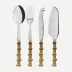 Panda Bamboo Set Of 4 Serving Pieces (Serving Spoon, Serving Fork, Cheese Knife Large, Tart Slicer)